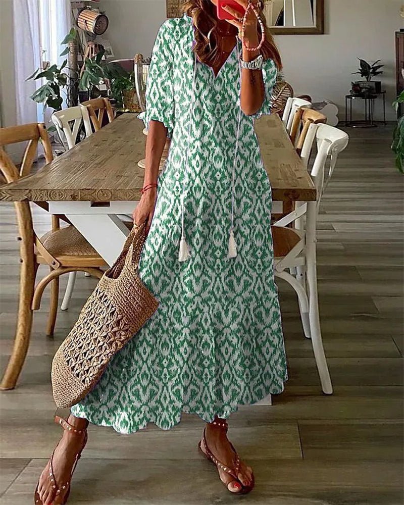 Felisa | Vestido Midi de Estilo Boho Sin Esfuerzo