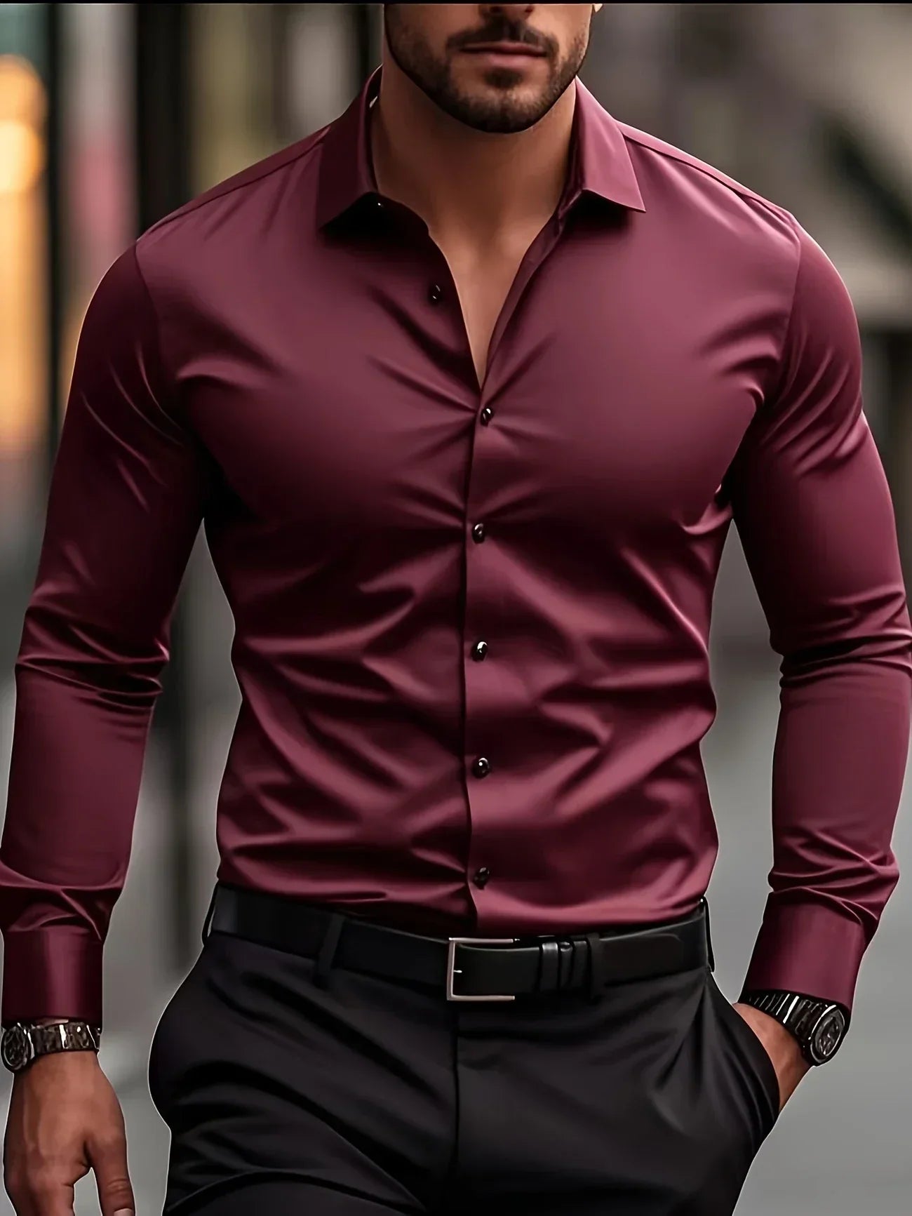 Ricardo | Camisa elegante de manga larga con botones