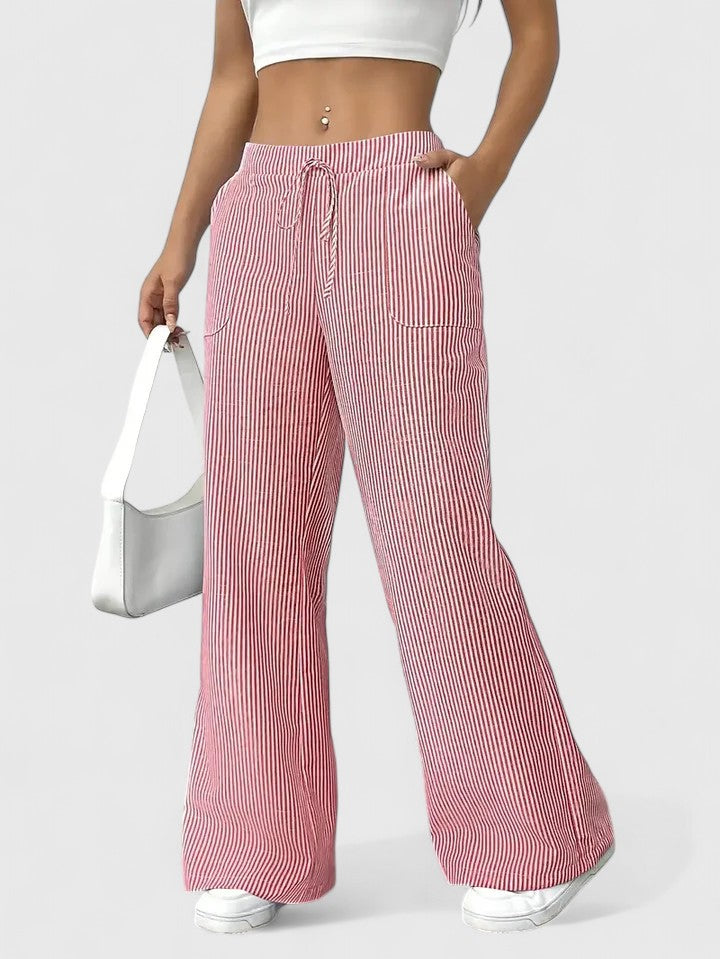 Janeth | Pantalón Ancho con Cintura Ajustable de Cordón