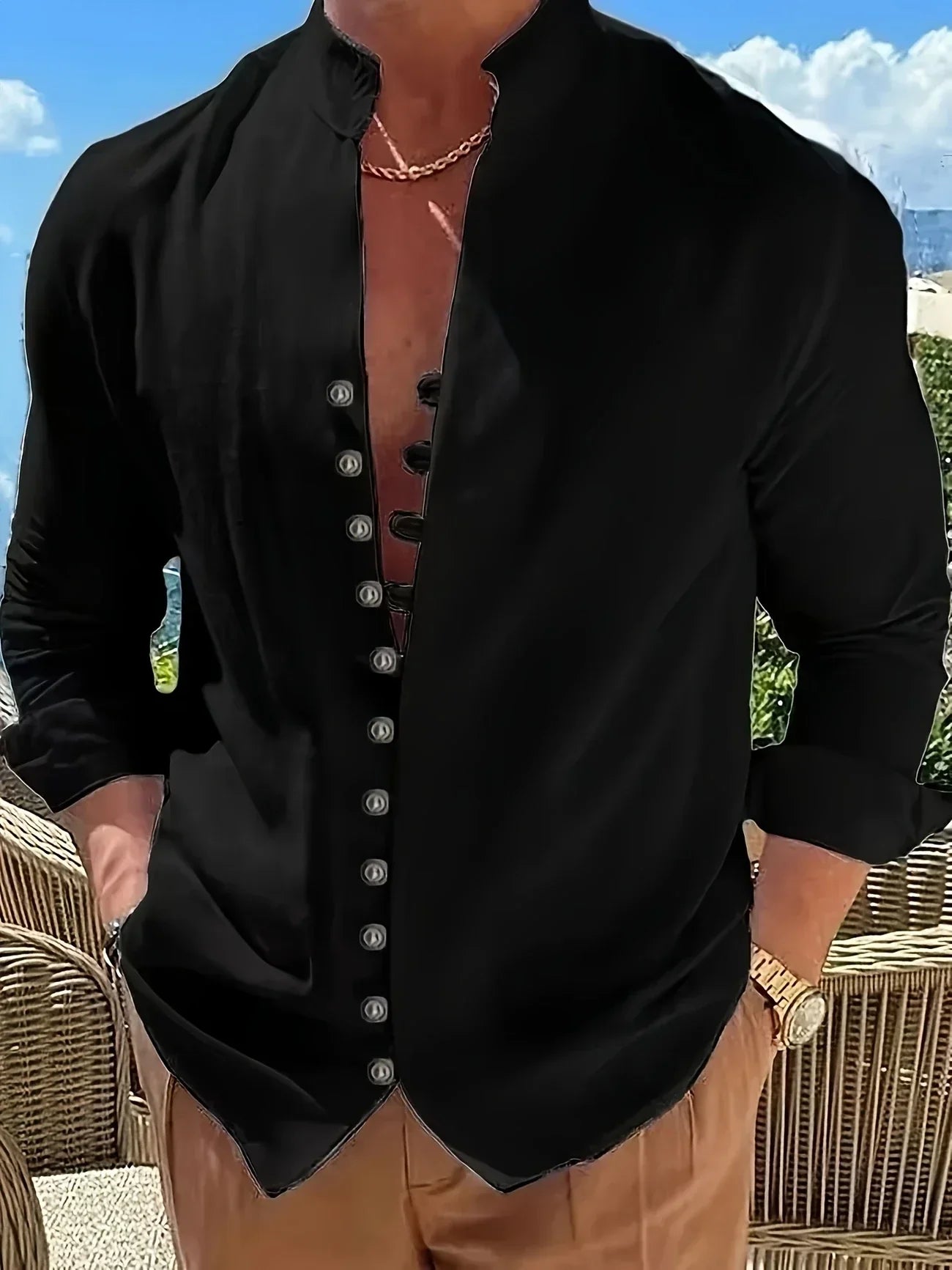 Eduardo | Camisa ligera de algodón de manga larga