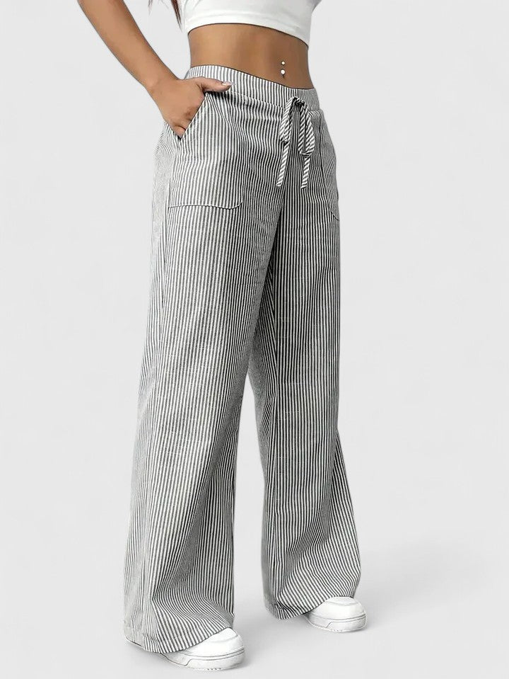 Janeth | Pantalón Ancho con Cintura Ajustable de Cordón