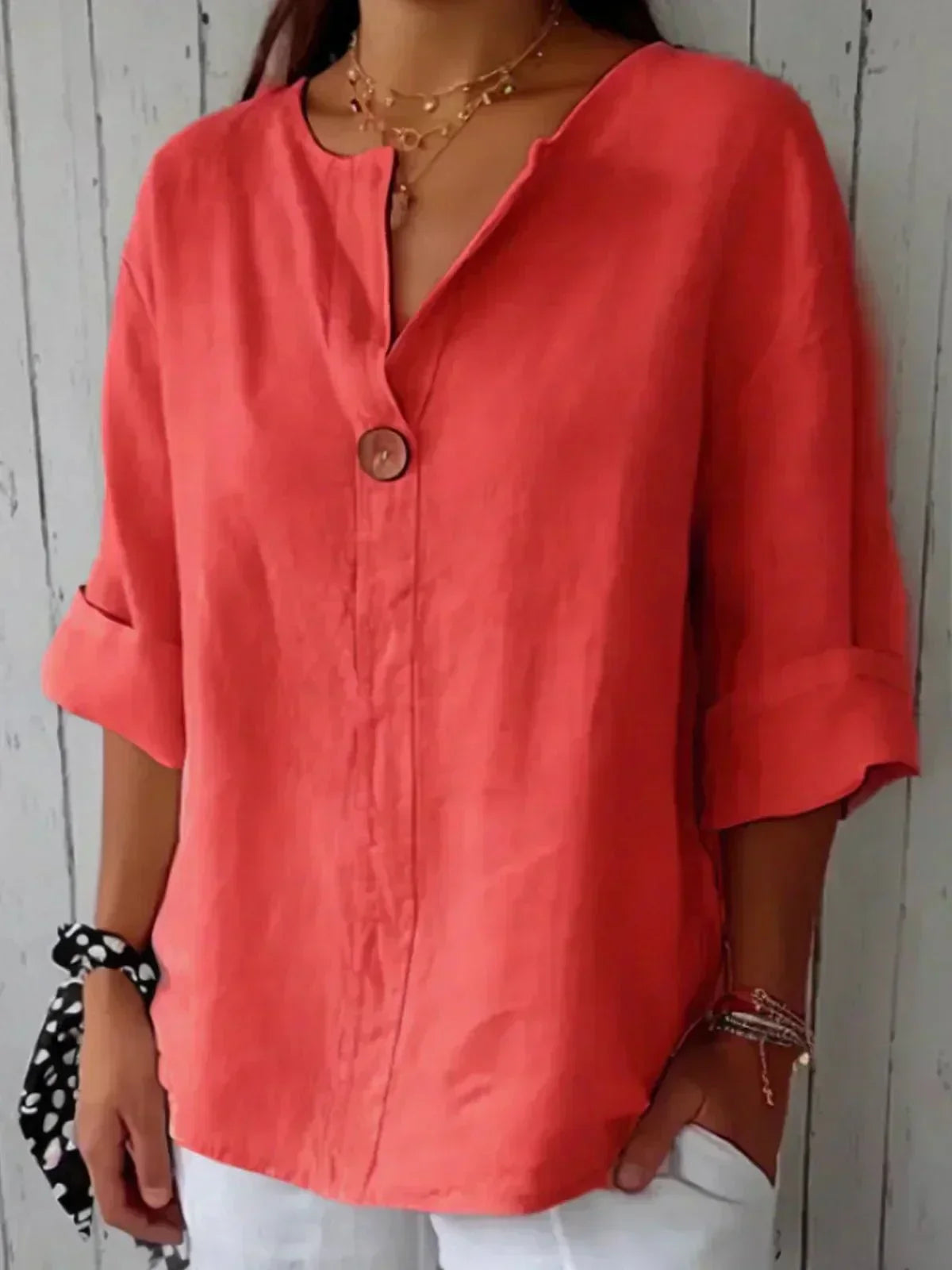 Ángela | Blusa Holgada Con Escote En V
