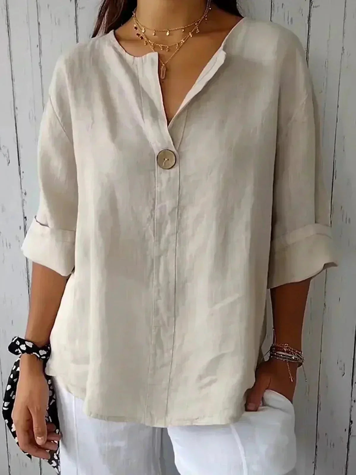 Ángela | Blusa Holgada Con Escote En V