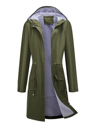 Quetzalli | Gabardina Clásica Impermeable para Mujer