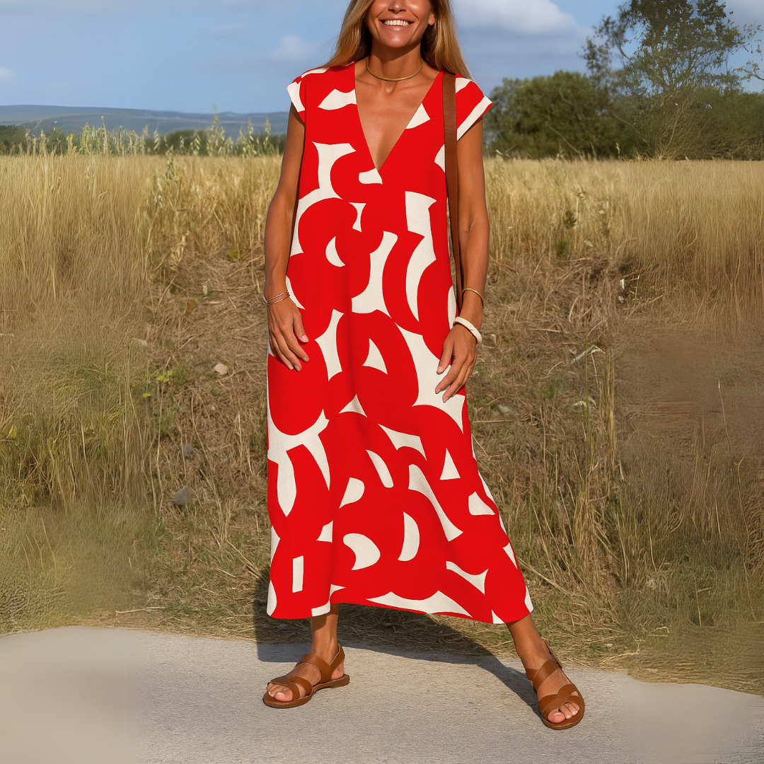 Carmen | Vestido fluido con escote en V para Mujer