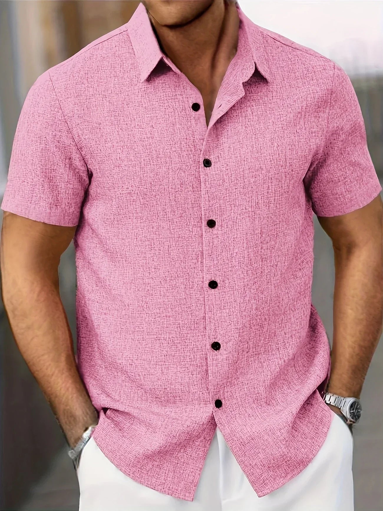 José | Camisa ligera de manga corta en mezcla de lino