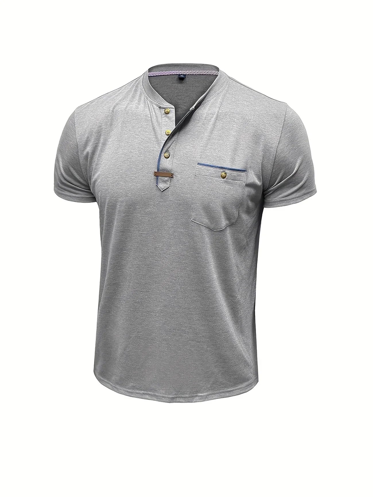 Pedro | Camiseta de cuello redondo elegante con bolsillo