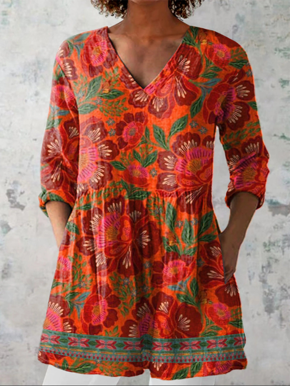 Alejandra | Blusa Larga con Escote en V