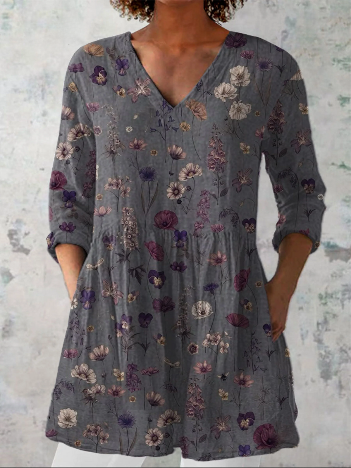 Estela | Blusa de Manga Larga con Escote en V