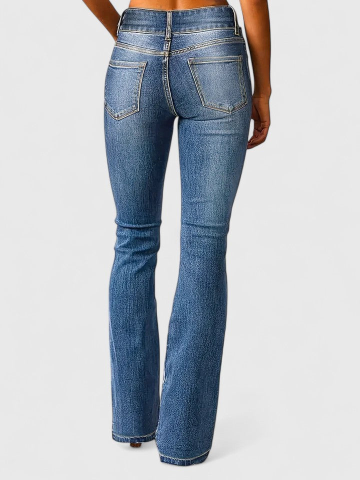 Lupita | Pantalón Acampanado con Cierre Decorativo