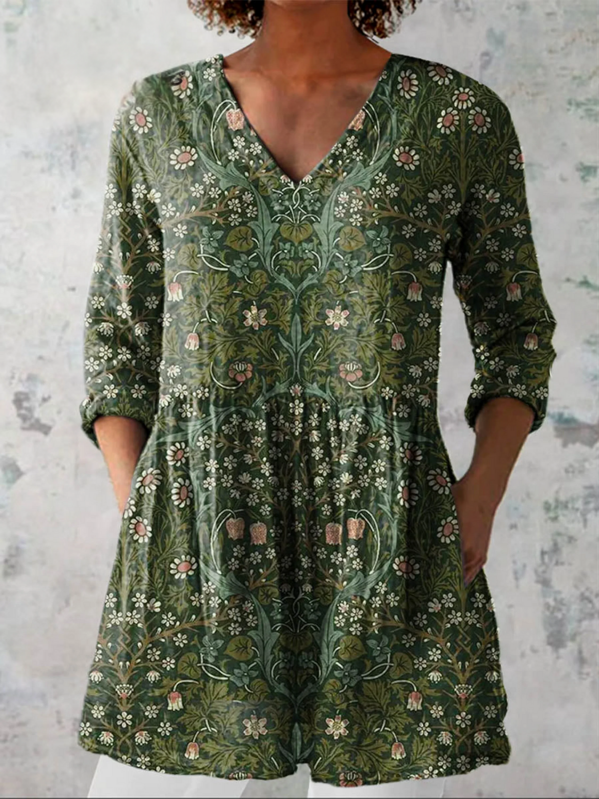 Belén | Blusa Larga con Escote en V