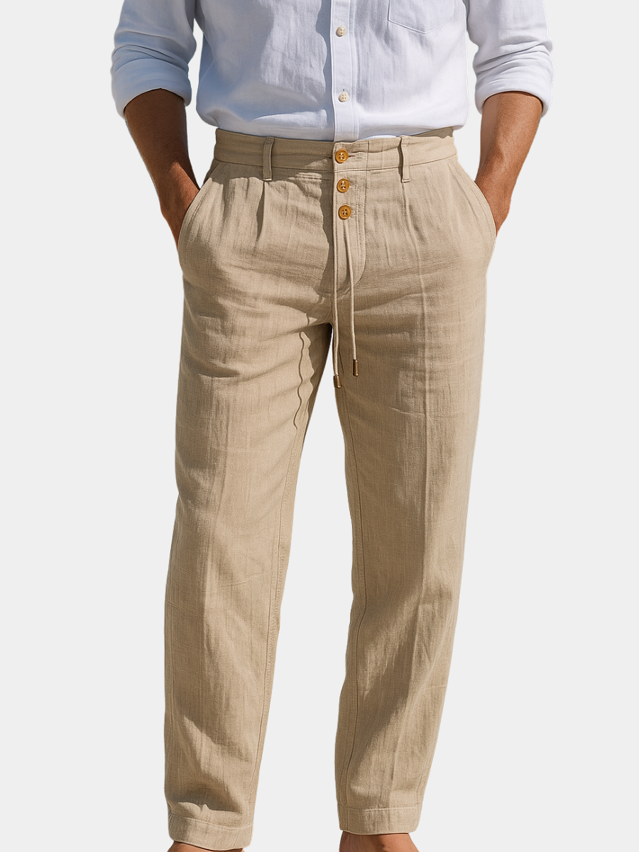 David | Pantalón De Verano De Lino Ligero