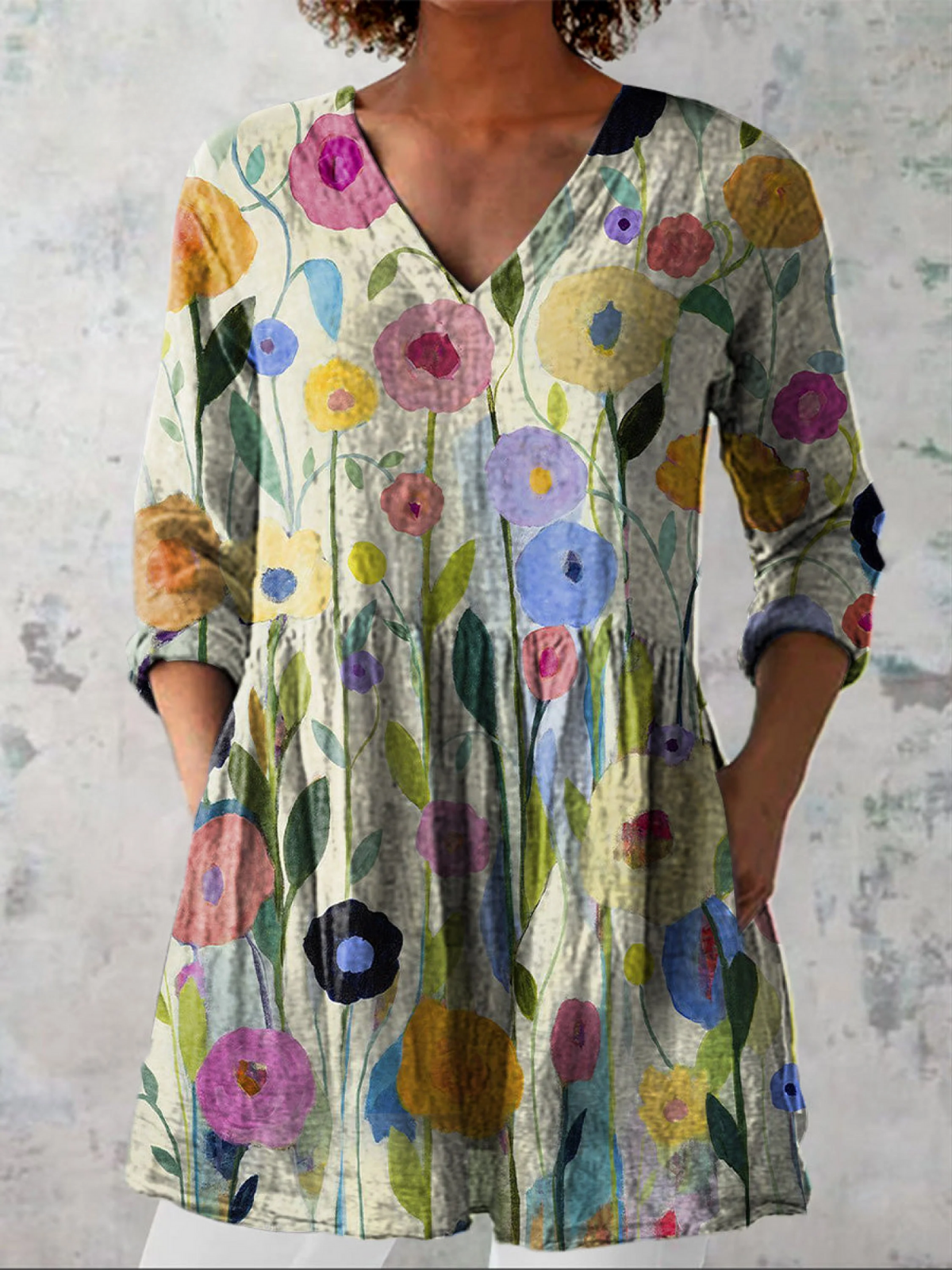 Clara | Blusa Larga con Escote en V