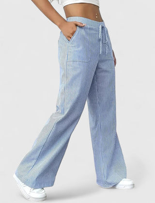 Janeth | Pantalón Ancho con Cintura Ajustable de Cordón