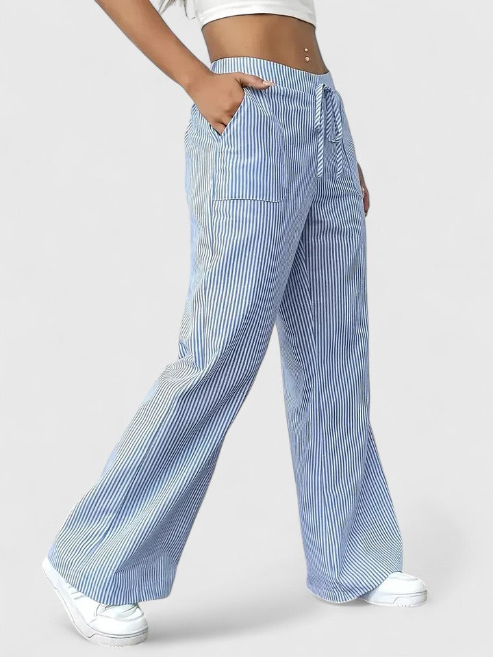Janeth | Pantalón Ancho con Cintura Ajustable de Cordón