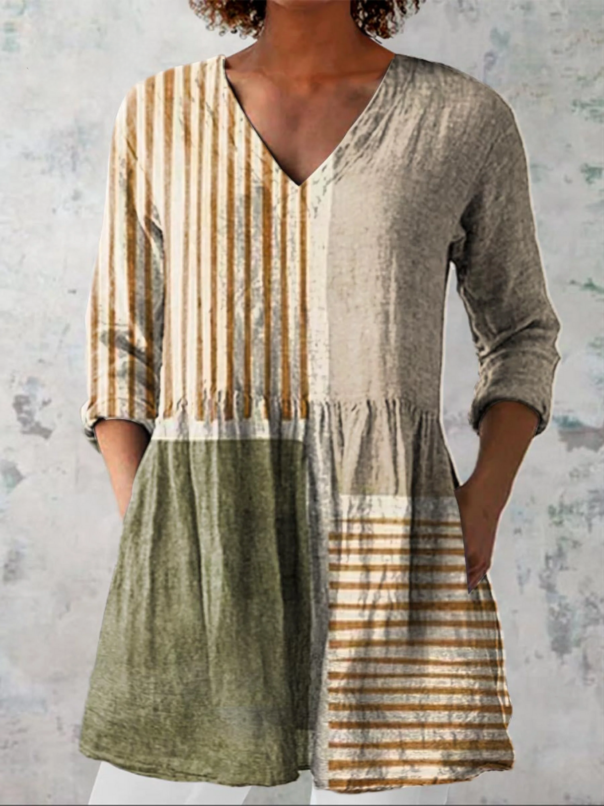 Inés | Blusa Larga con Escote en V