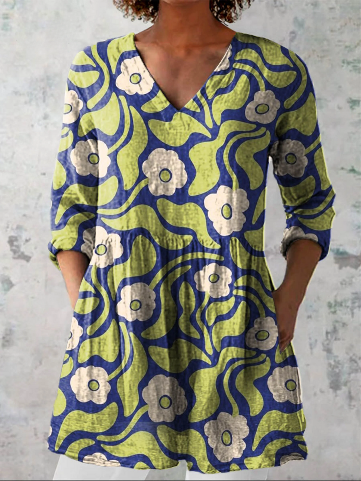 Mercedes | Blusa Larga con Escote en V