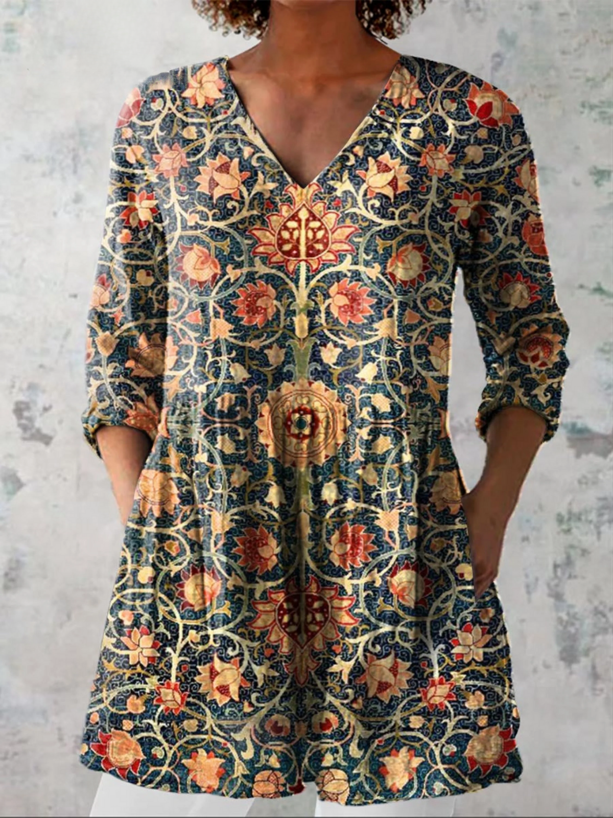 Dolores | Blusa Larga con Escote en V