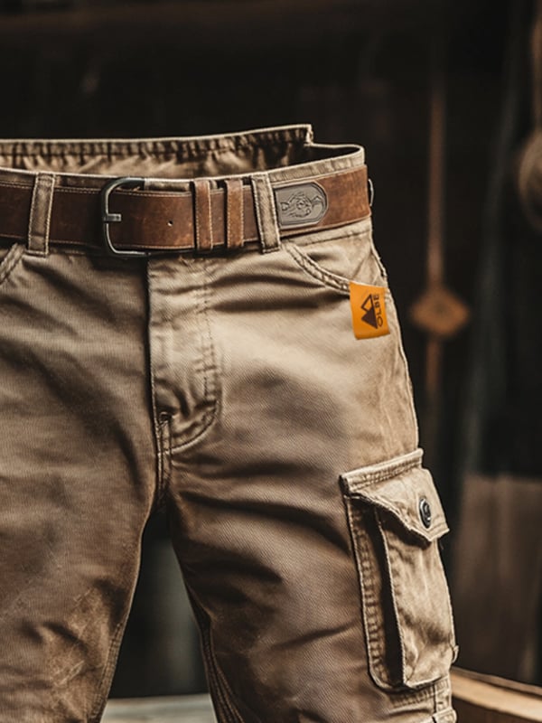 Diego | Pantalones cortos cargo retro con múltiples bolsillos