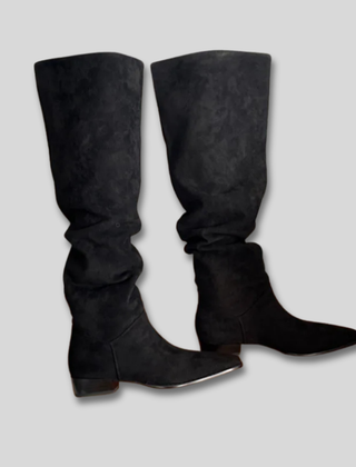 Yuridia | Botas Altas Elegantes con Acabado Tipo Gamuza para Mujer