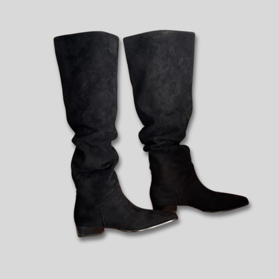 Yuridia | Botas Altas Elegantes con Acabado Tipo Gamuza para Mujer
