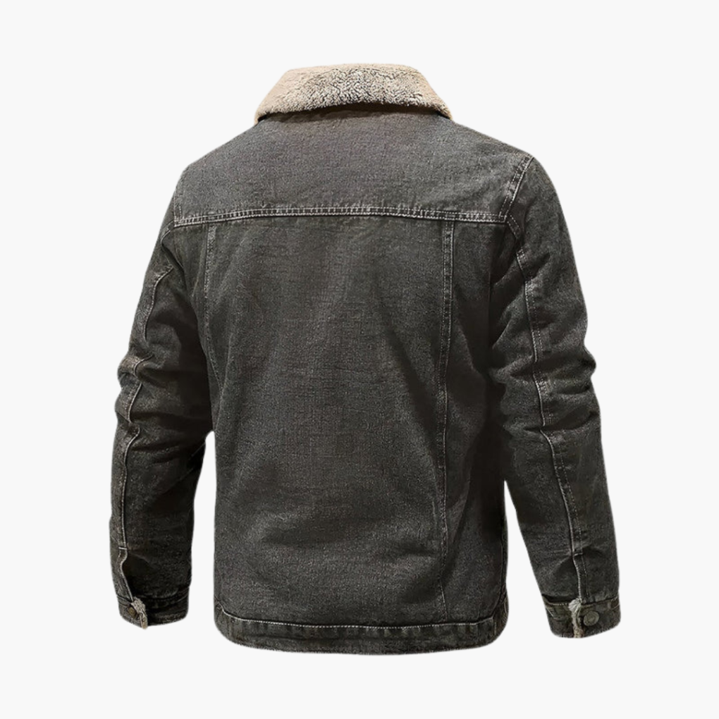 Faustino | Chamarra de Mezclilla Forrada de Polar para Hombre