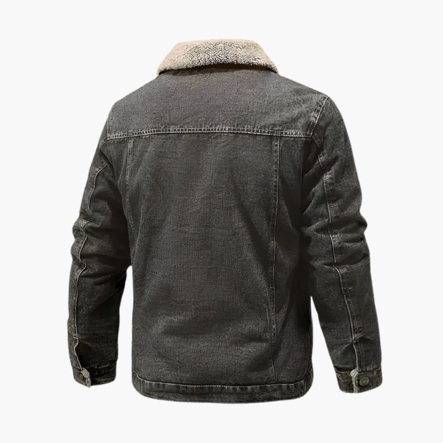 Faustino | Chamarra de Mezclilla Forrada de Polar para Hombre
