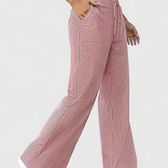 Janeth | Pantalón Ancho con Cintura Ajustable de Cordón