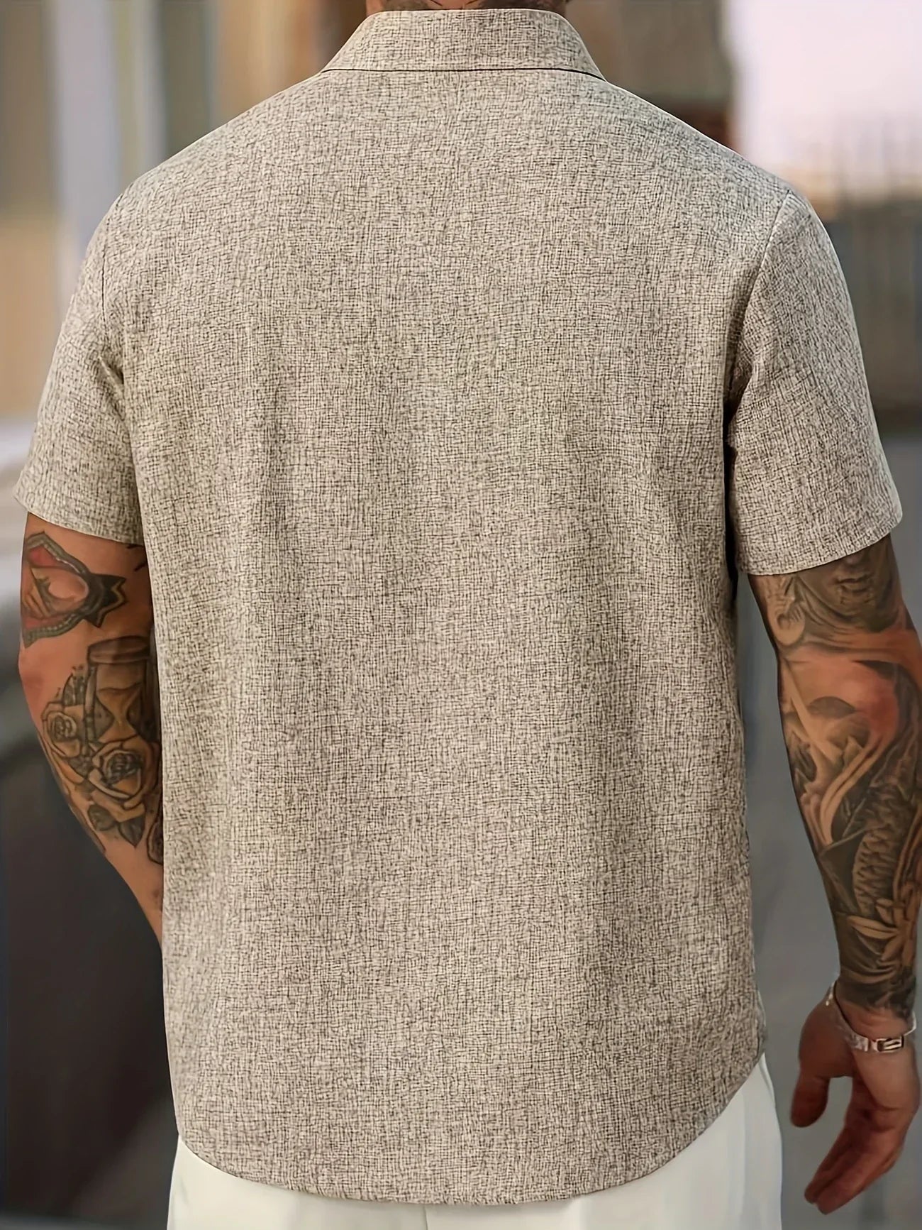 José | Camisa ligera de manga corta en mezcla de lino