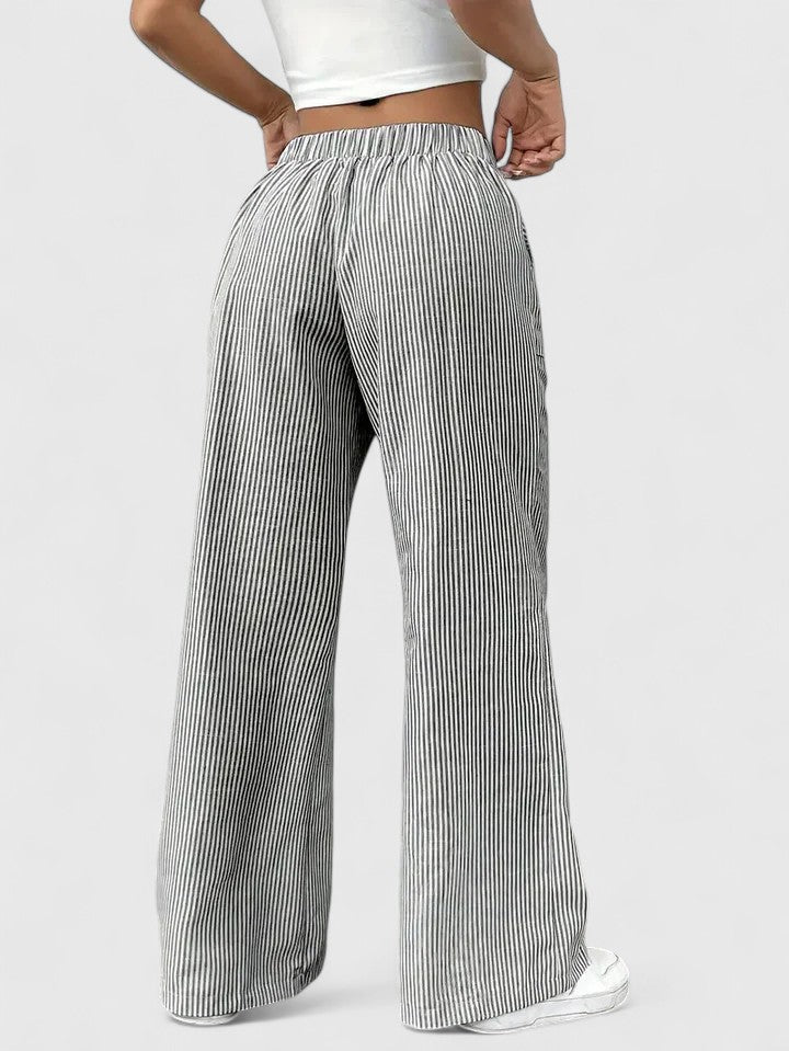 Janeth | Pantalón Ancho con Cintura Ajustable de Cordón