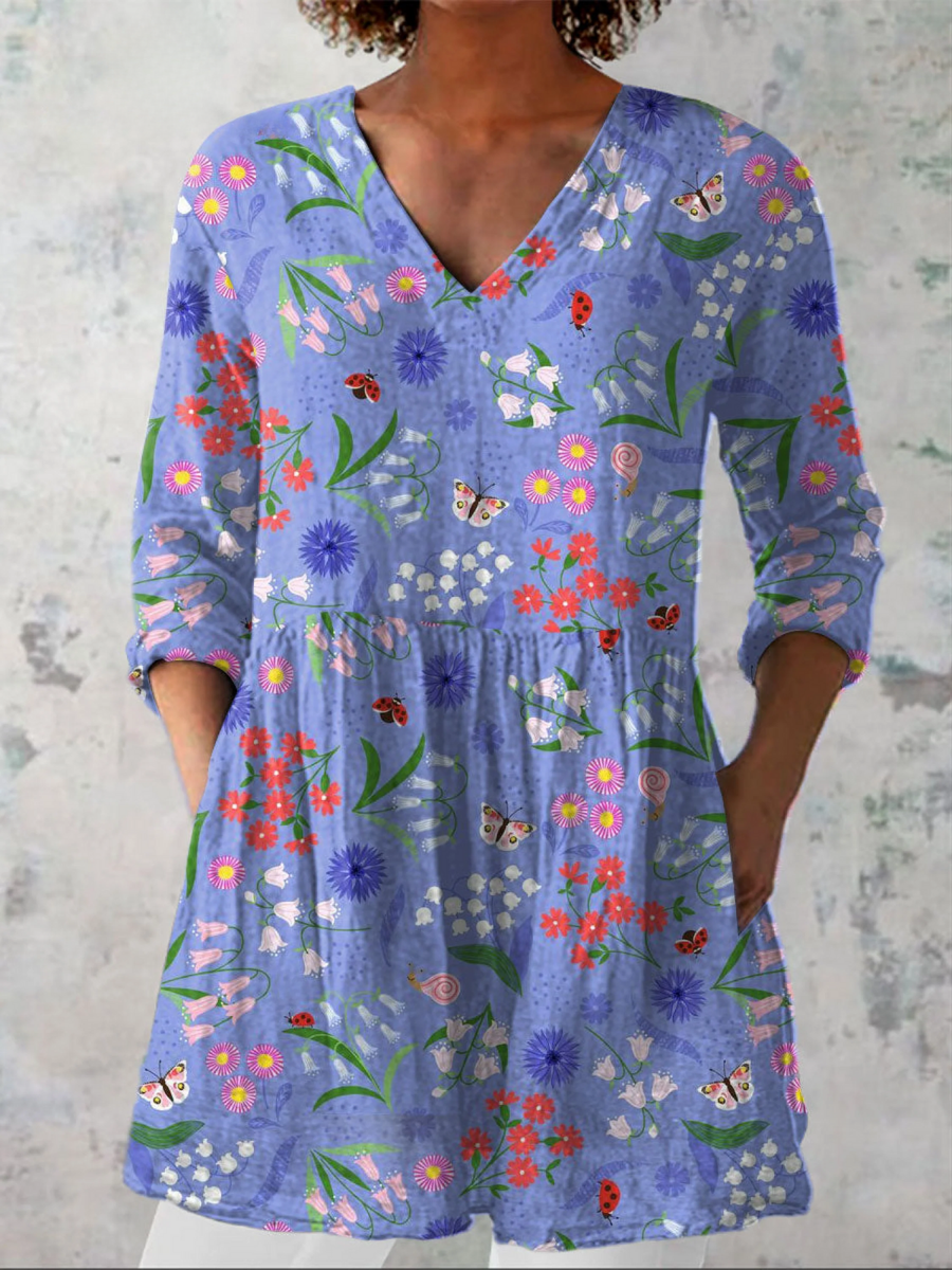 Alba | Blusa Larga con Escote en V