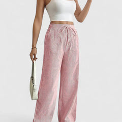 Janeth | Pantalón Ancho con Cintura Ajustable de Cordón