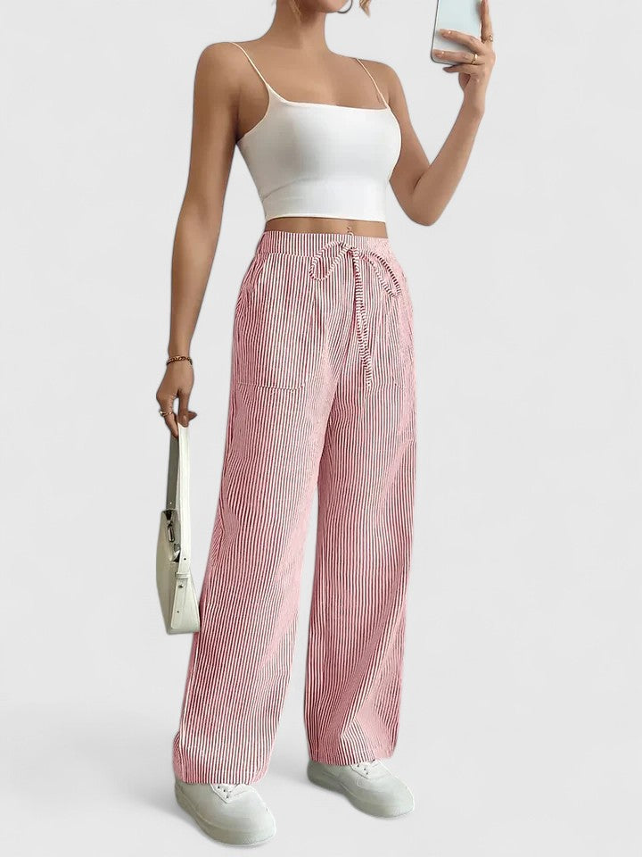 Janeth | Pantalón Ancho con Cintura Ajustable de Cordón
