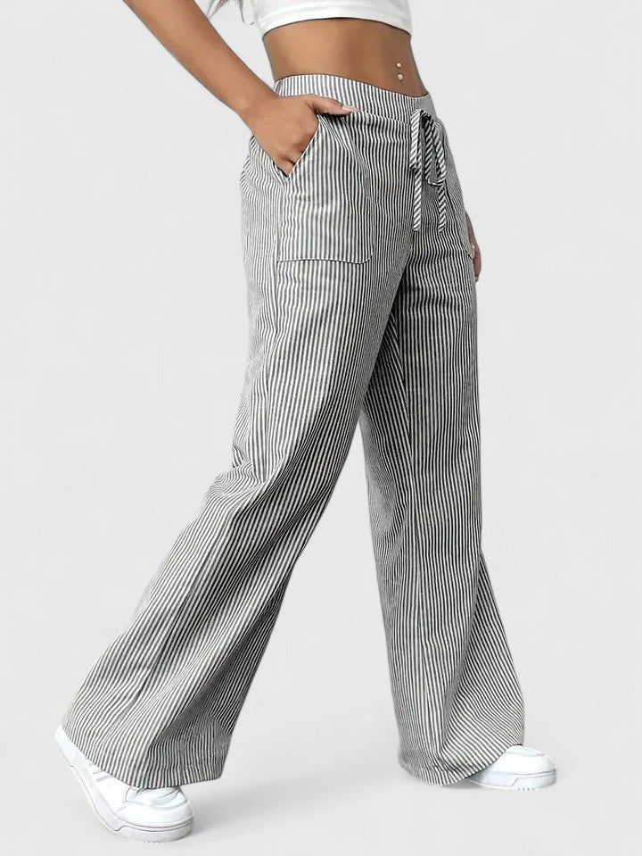 Janeth | Pantalón Ancho con Cintura Ajustable de Cordón