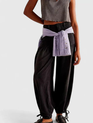 Pamela | Pantalón Bohemio con Bolsillos de Doble Pliegue