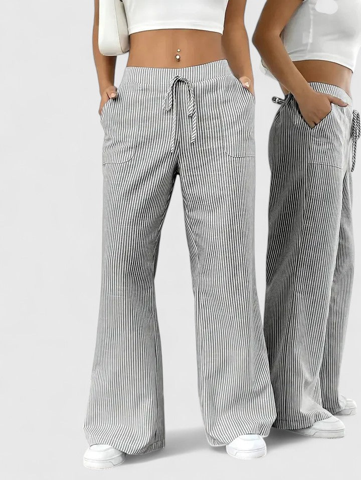 Janeth | Pantalón Ancho con Cintura Ajustable de Cordón