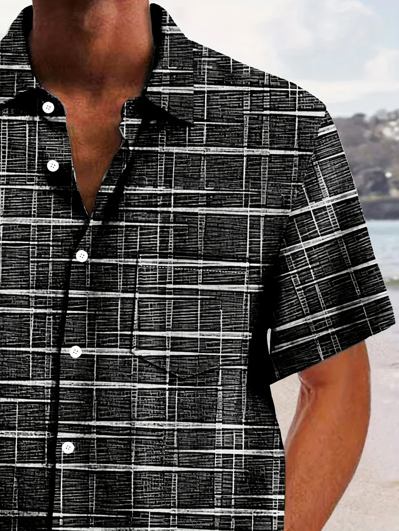 Ángel | Camisa elegante de rayas y cuadros