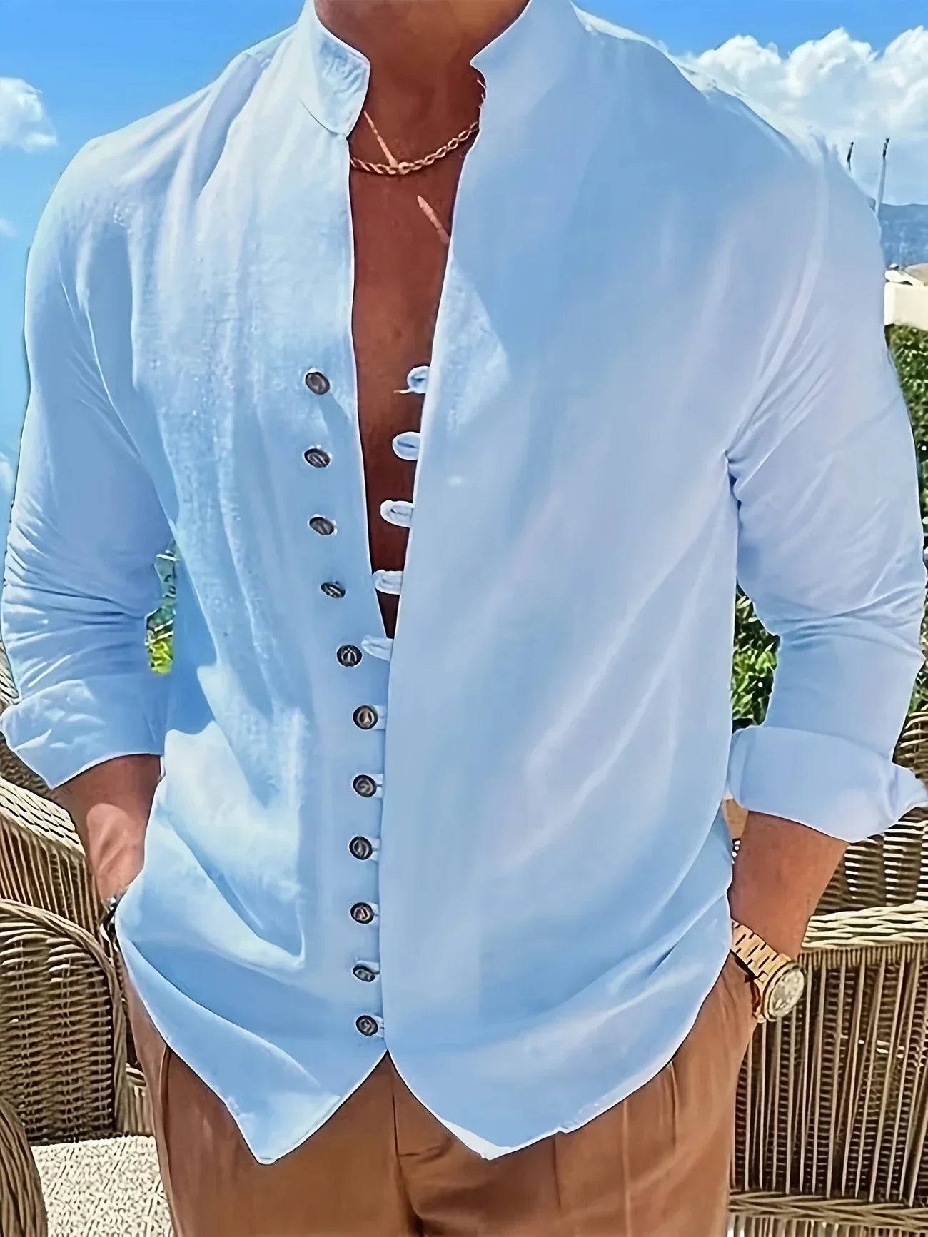 Eduardo | Camisa ligera de algodón de manga larga
