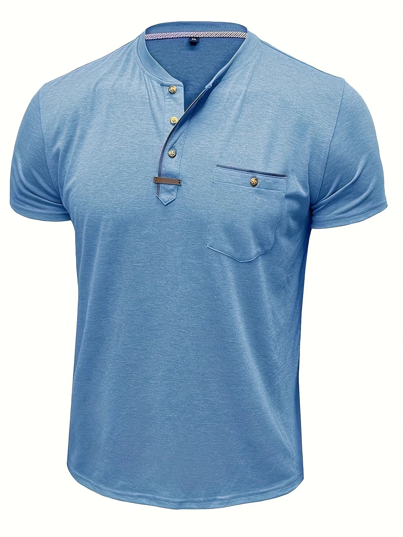Pedro | Camiseta de cuello redondo elegante con bolsillo