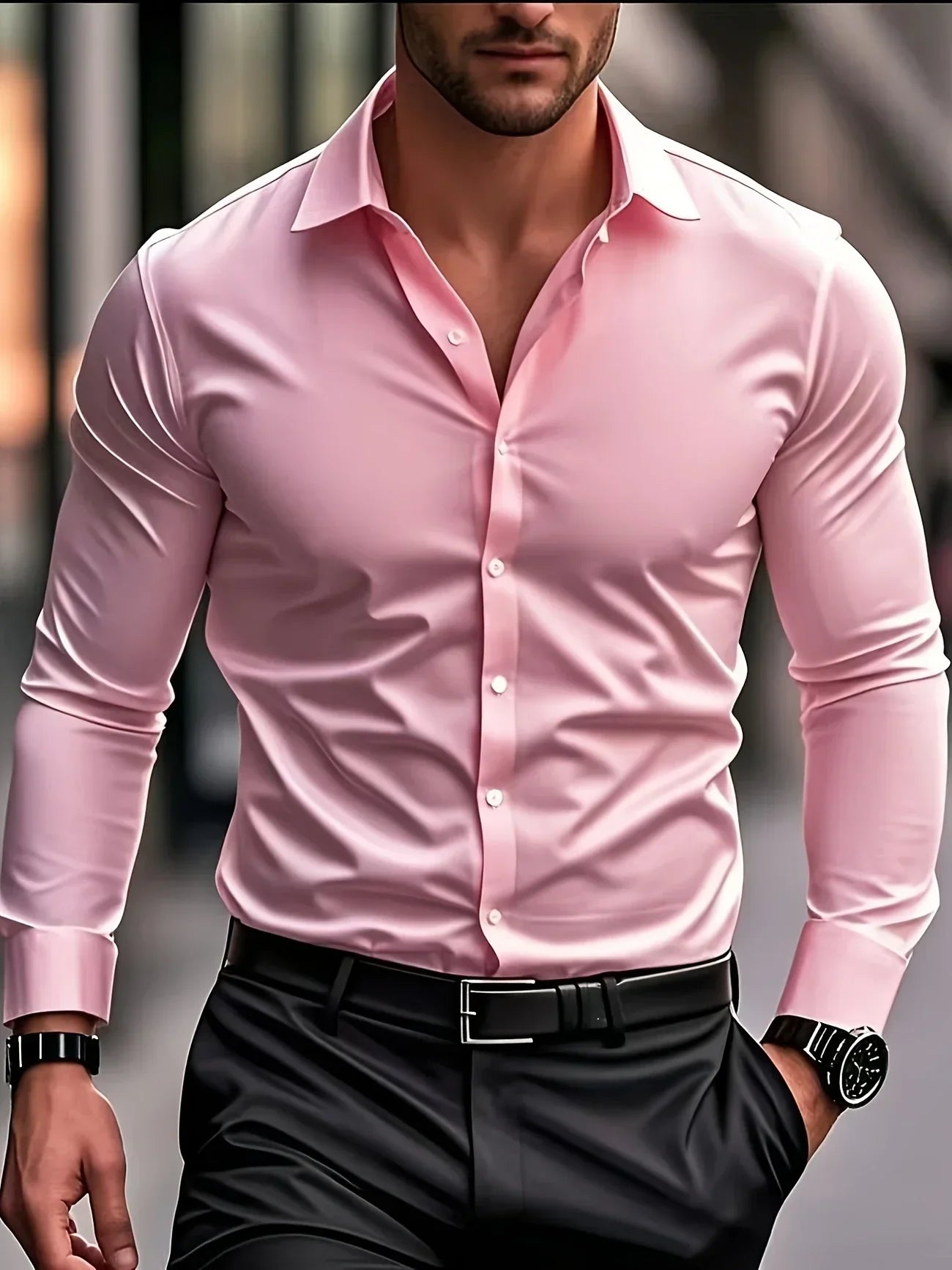 Ricardo | Camisa elegante de manga larga con botones