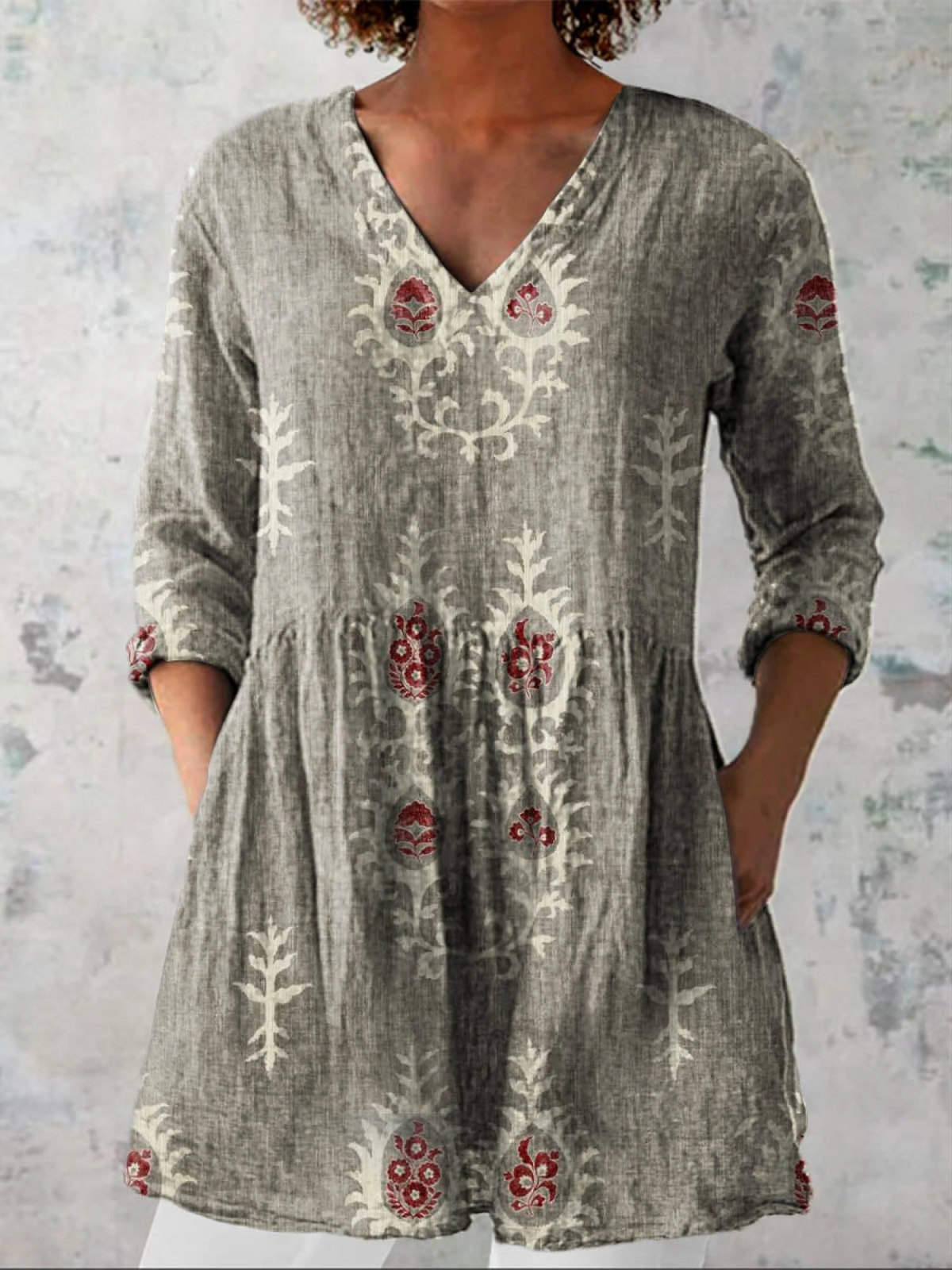 Estrella | Blusa Larga con Escote en V