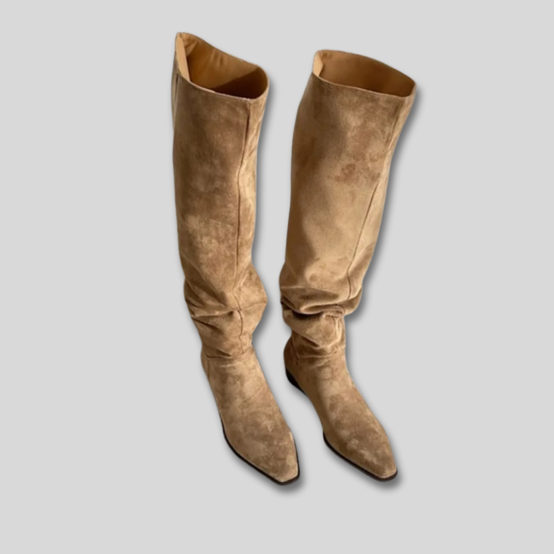 Yuridia | Botas Altas Elegantes con Acabado Tipo Gamuza para Mujer