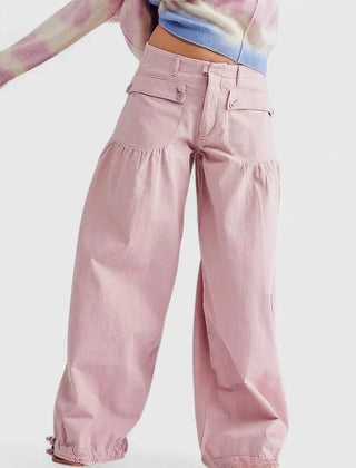 Pamela | Pantalón Bohemio con Bolsillos de Doble Pliegue