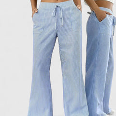 Janeth | Pantalón Ancho con Cintura Ajustable de Cordón