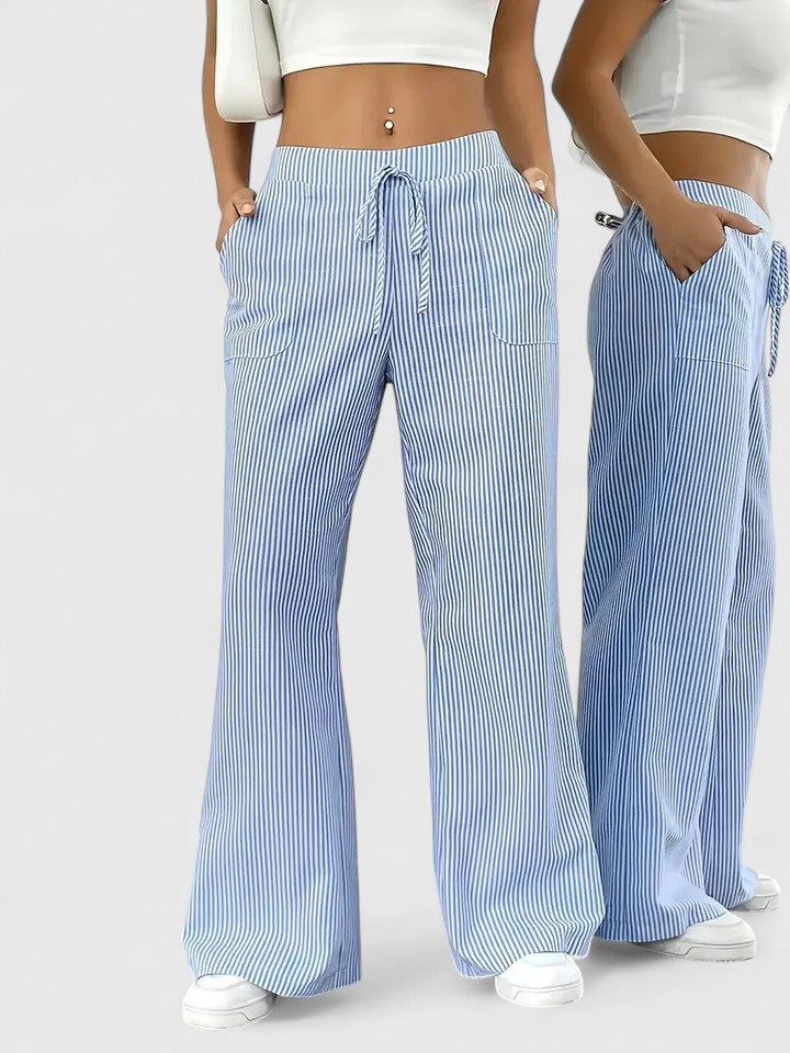 Janeth | Pantalón Ancho con Cintura Ajustable de Cordón