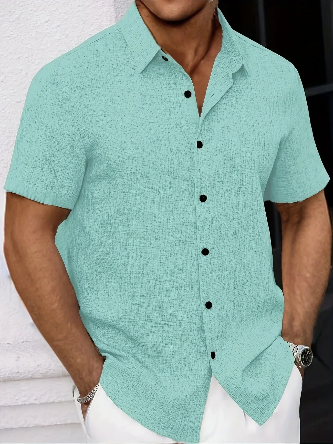 José | Camisa ligera de manga corta en mezcla de lino