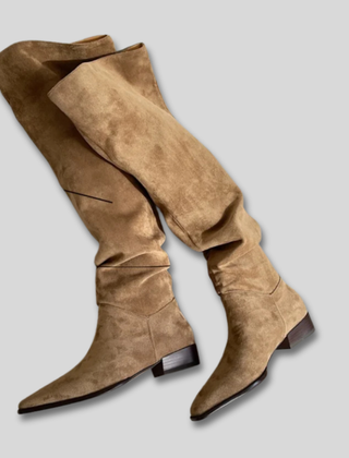 Yuridia | Botas Altas Elegantes con Acabado Tipo Gamuza para Mujer