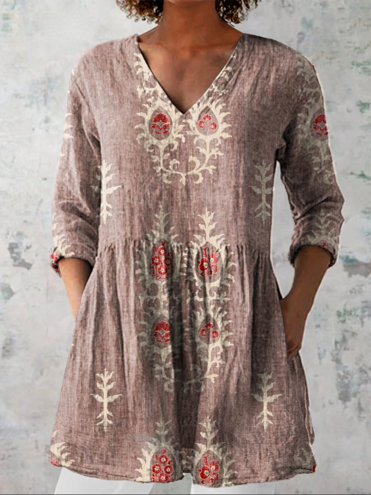 Estrella | Blusa Larga con Escote en V