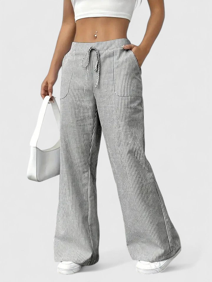 Janeth | Pantalón Ancho con Cintura Ajustable de Cordón