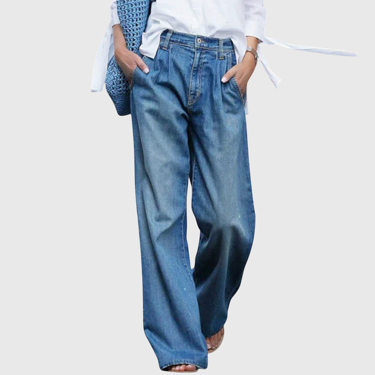 Elizabeth | Jeans Anchos de Mezclilla de Alta Calidad para Mujer